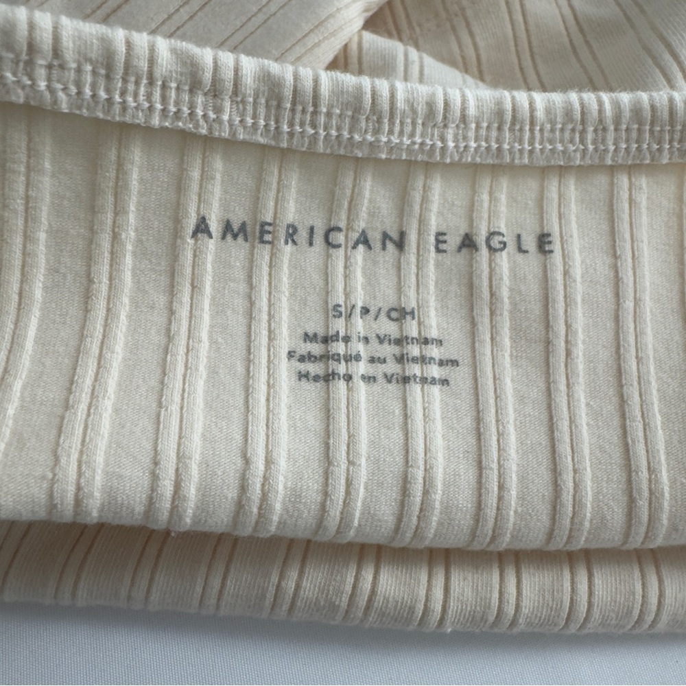 AEO NWT Cream Tube Top Sz S - Picture 5 of 6